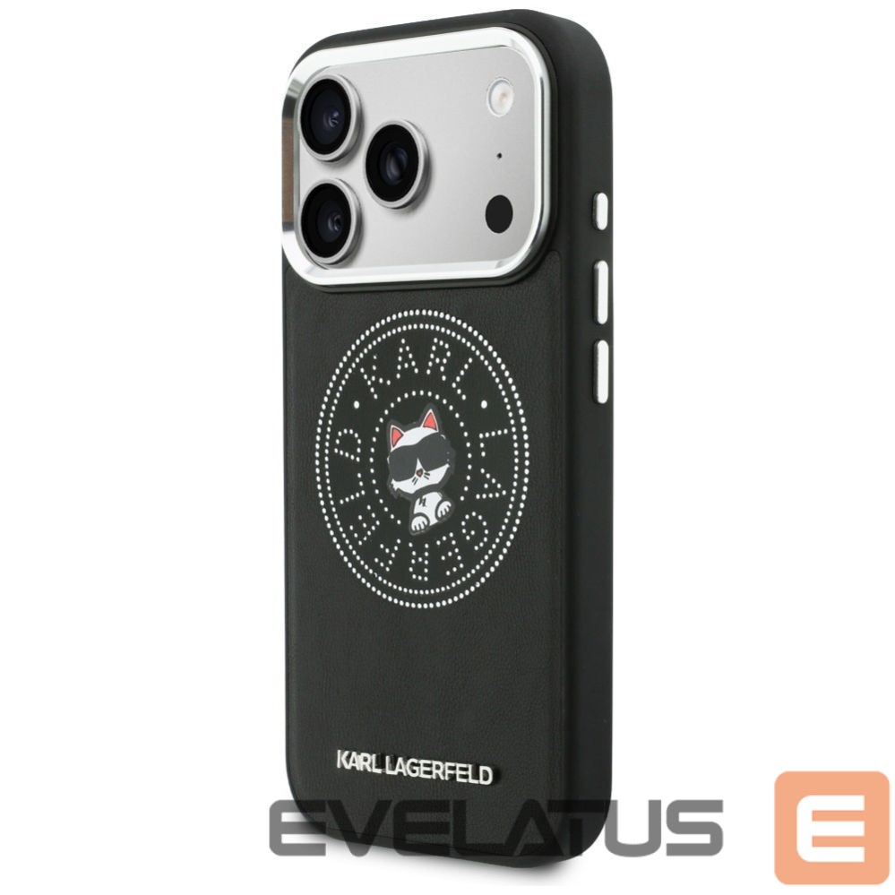 Kitos prekės Karl Lagerfeld Karl Lagerfeld Point & Choupette Sketch MagSafe Case for iPhone 17 Pro - Black