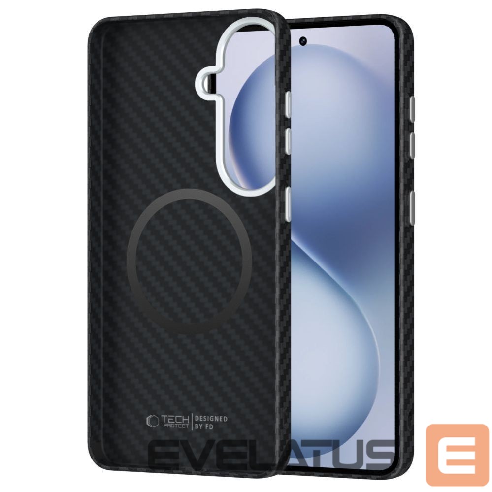 Kitos prekės Tech-Protect Tech-Protect Ion Carbon MagSafe Case for Samsung Galaxy S26 - Black and Silver