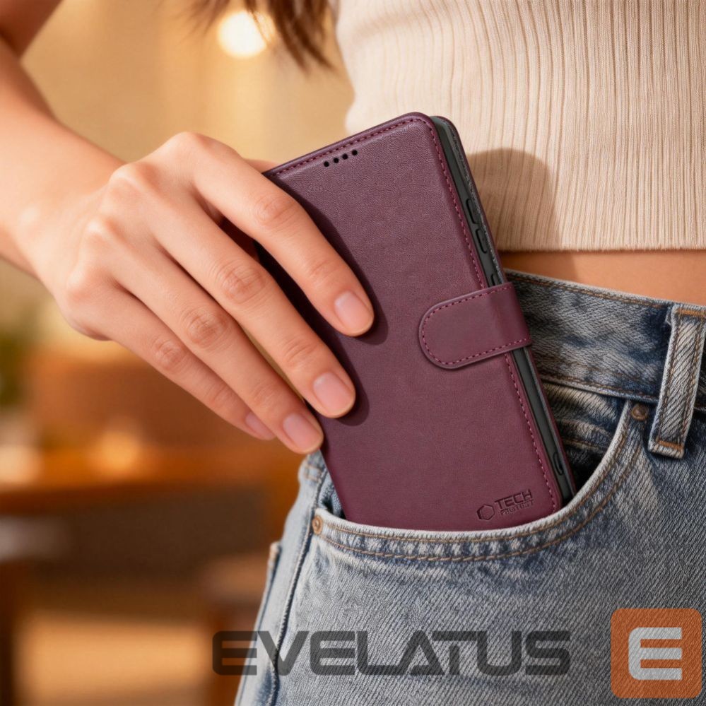 Kitos prekės Tech-Protect Tech-Protect Wallet Case for Samsung Galaxy A57 5G - Burgundy