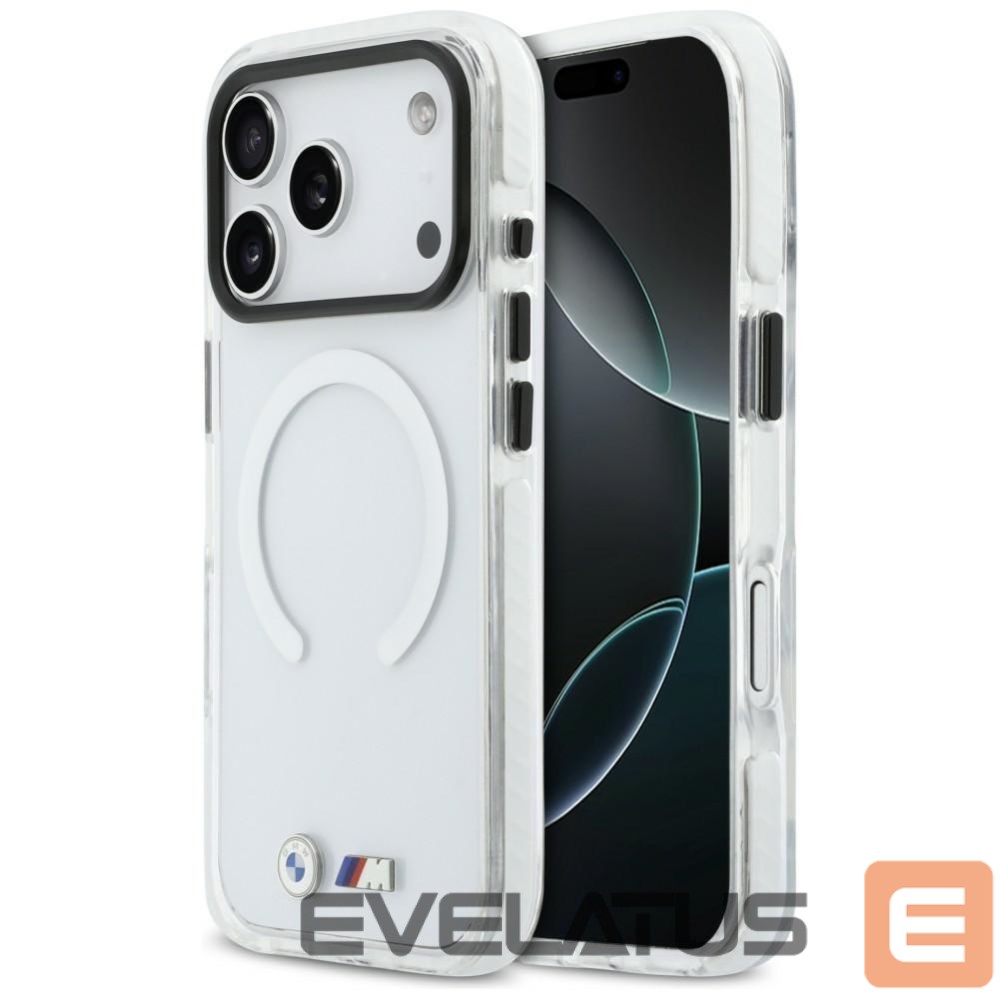 Kitos prekės BMW BMW M IML Shockproof Metal Logos MagSafe Case for iPhone 17 Pro Max - Transparent