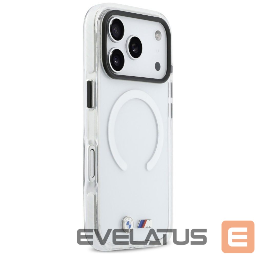 Kitos prekės BMW BMW M IML Shockproof Metal Logos MagSafe Case for iPhone 17 Pro Max - Transparent