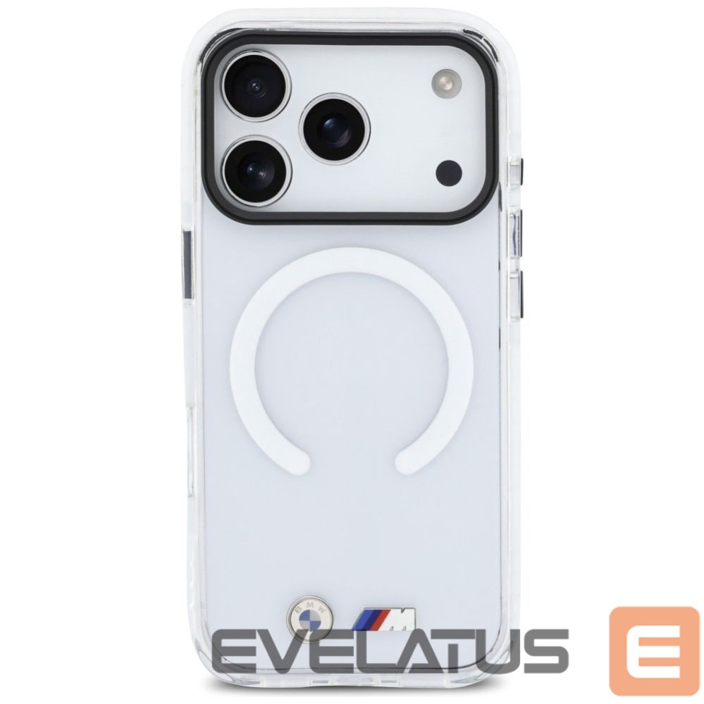 Kitos prekės BMW BMW M IML Shockproof Metal Logos MagSafe Case for iPhone 17 Pro Max - Transparent