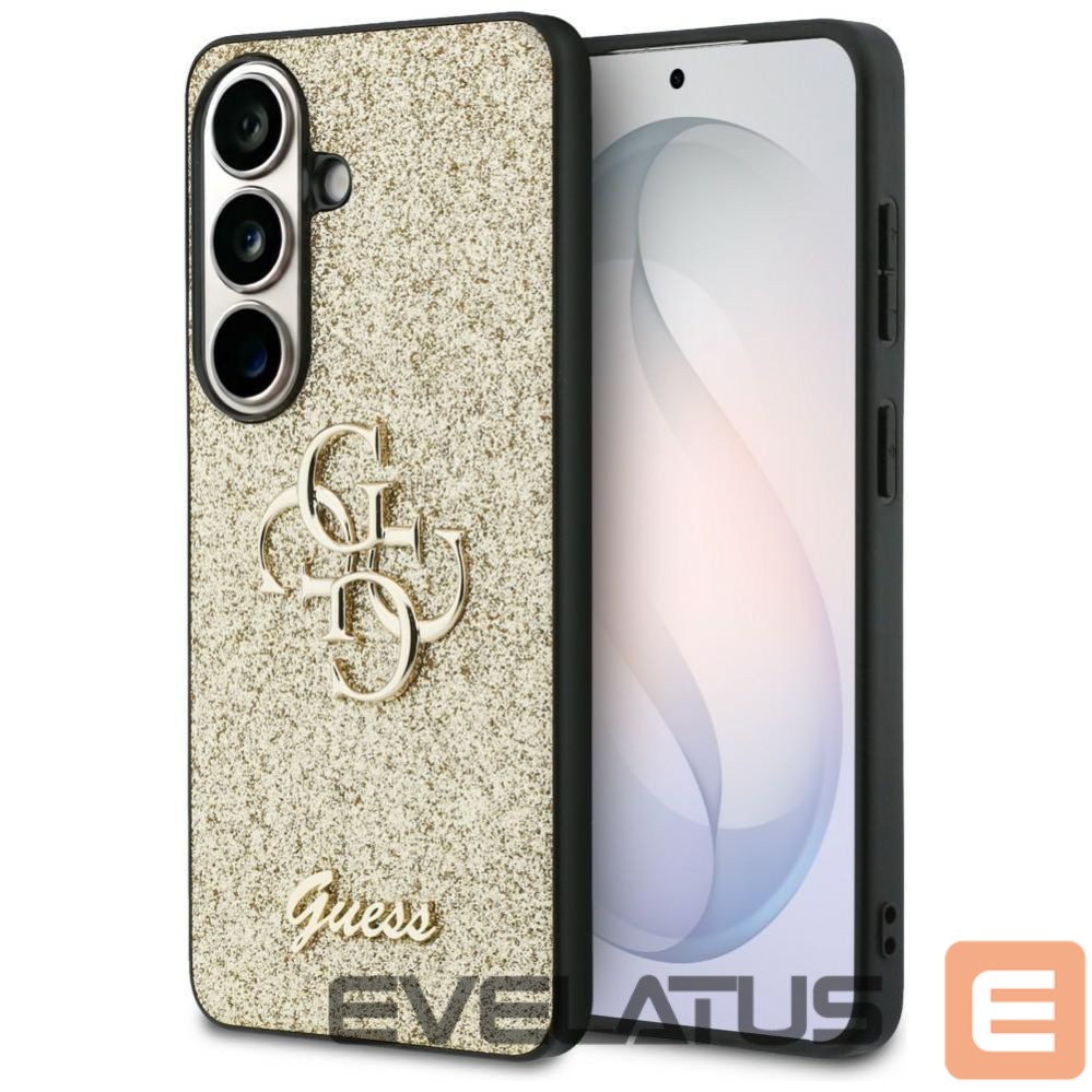 Kitos prekės Guess Guess Fixed Glitter Big 4G Metal Logo case for Samsung Galaxy S26 - gold