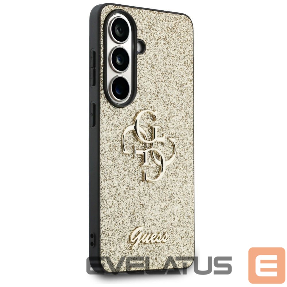 Kitos prekės Guess Guess Fixed Glitter Big 4G Metal Logo case for Samsung Galaxy S26 - gold