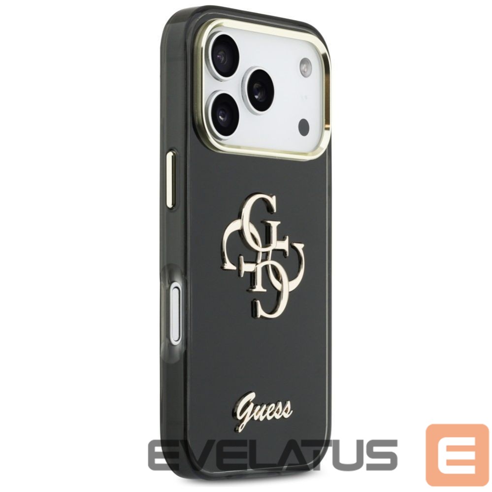 Kitos prekės Guess Guess IML 4G Script Metal case for iPhone 17 Pro Max - black