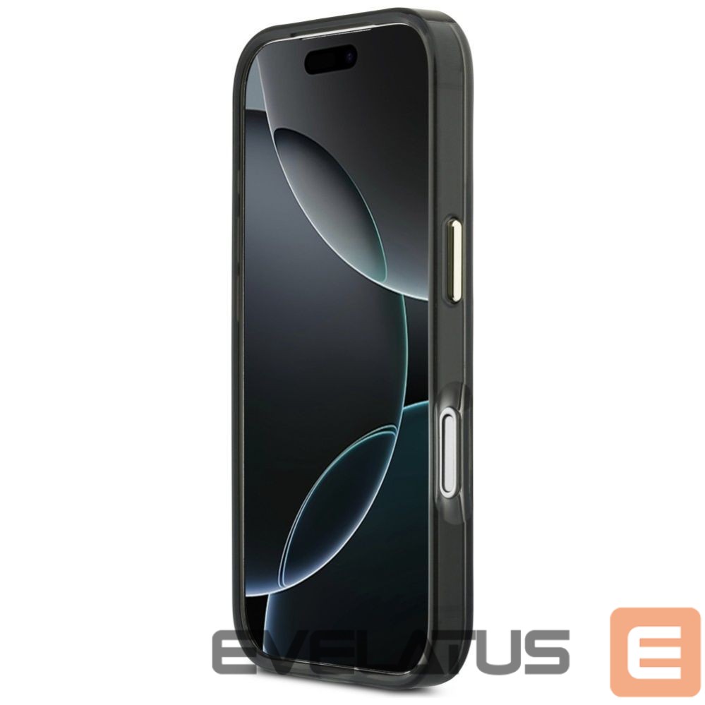 Kitos prekės Guess Guess IML 4G Script Metal case for iPhone 17 Pro Max - black