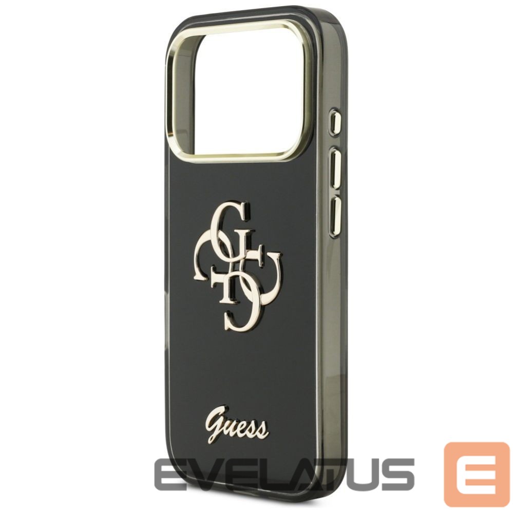 Kitos prekės Guess Guess IML 4G Script Metal case for iPhone 17 Pro Max - black