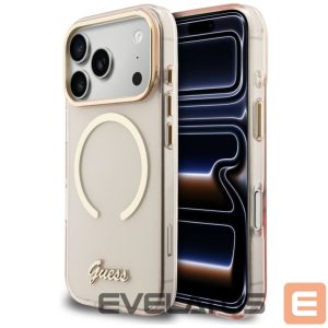 Kitos prekės Guess  Guess IML Script Metal MagSafe Case for iPhone 17 Pro Max - Pink 