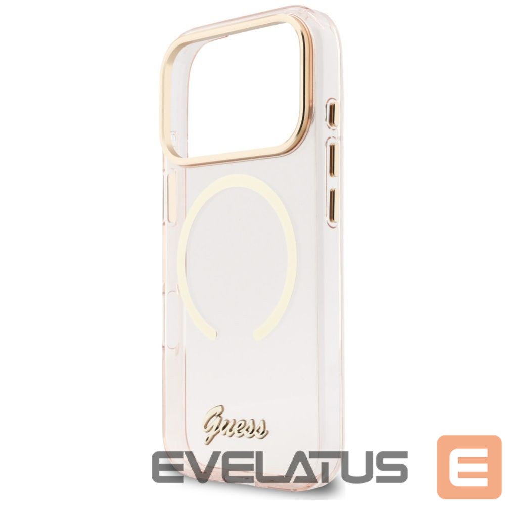 Kitos prekės Guess Guess IML Script Metal MagSafe Case for iPhone 17 Pro Max - Pink