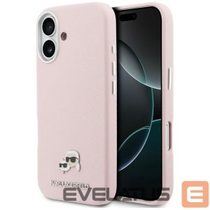 Kitos prekės Karl Lagerfeld  Karl Lagerfeld Karl & Choupette Head Pins Saffiano MagSafe Case for iPhone 17 - Pink 