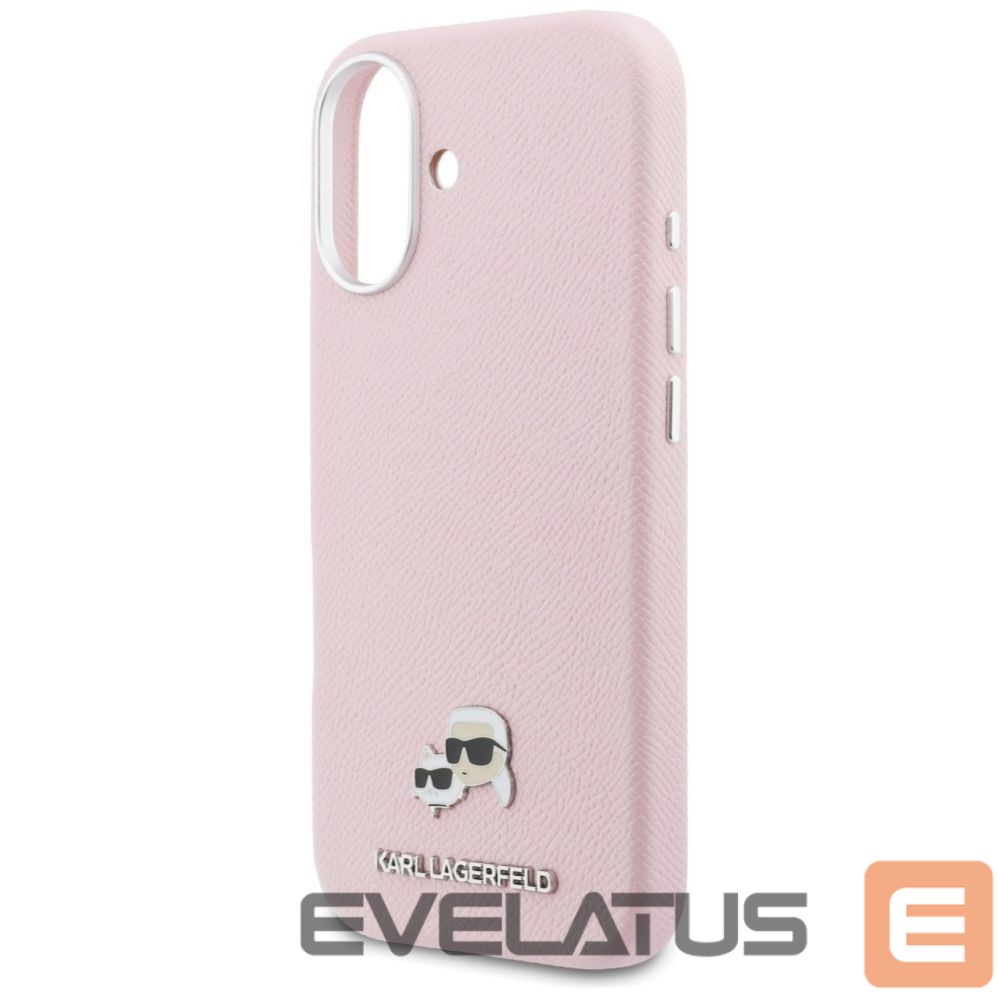 Kitos prekės Karl Lagerfeld Karl Lagerfeld Karl & Choupette Head Pins Saffiano MagSafe Case for iPhone 17 - Pink