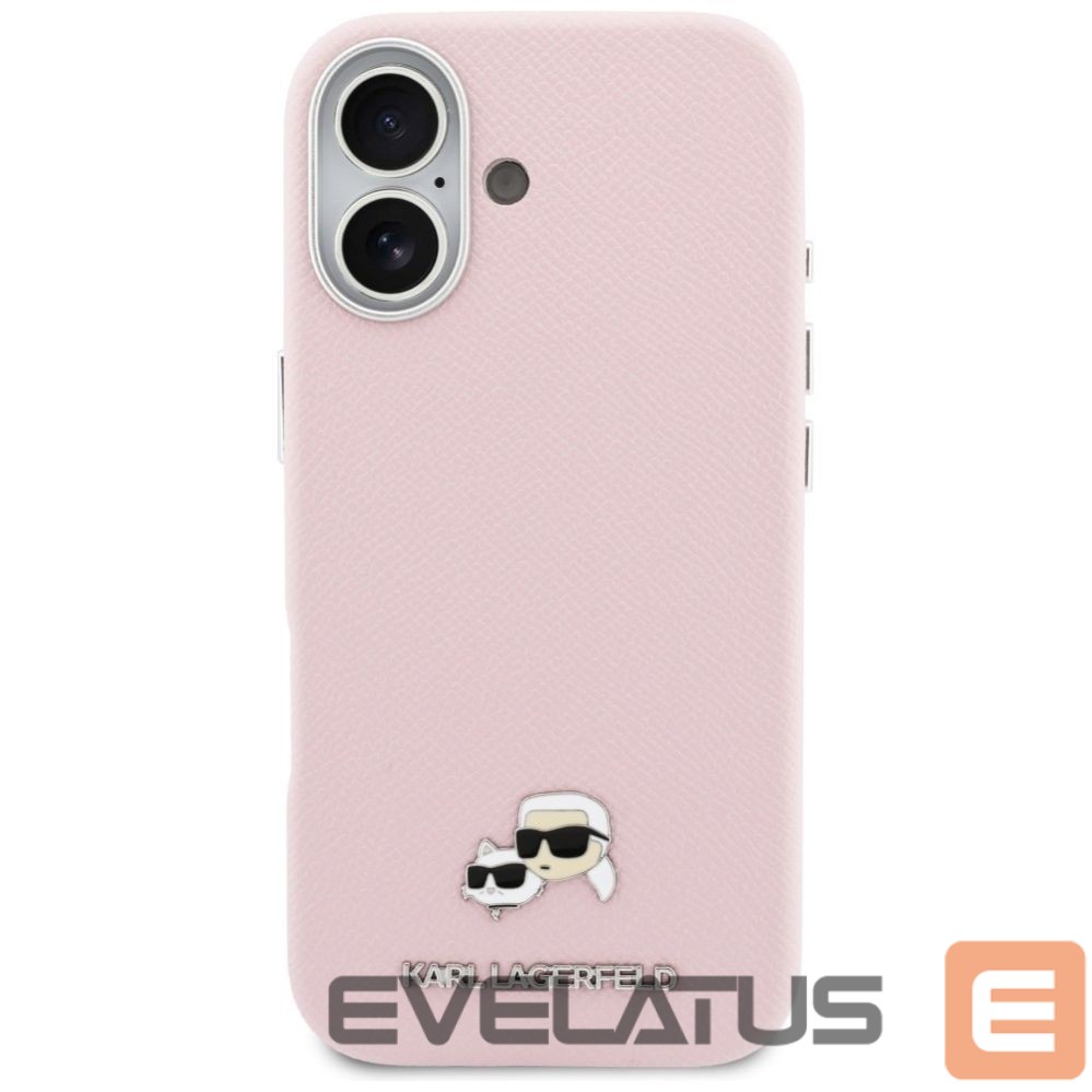 Kitos prekės Karl Lagerfeld Karl Lagerfeld Karl & Choupette Head Pins Saffiano MagSafe Case for iPhone 17 - Pink