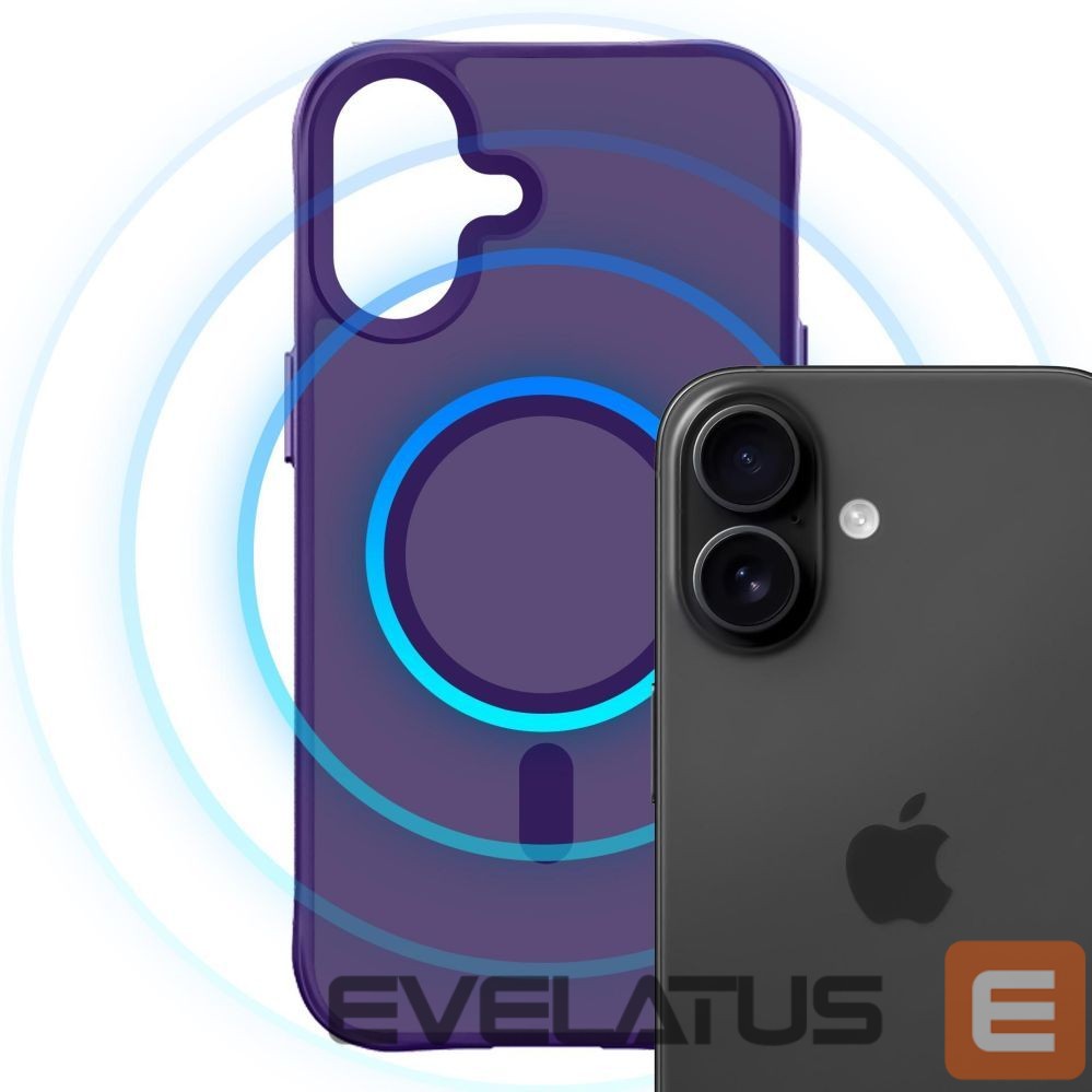 Kitos prekės 3MK 3mk Smoke MagCase for iPhone 16 - purple-translucent