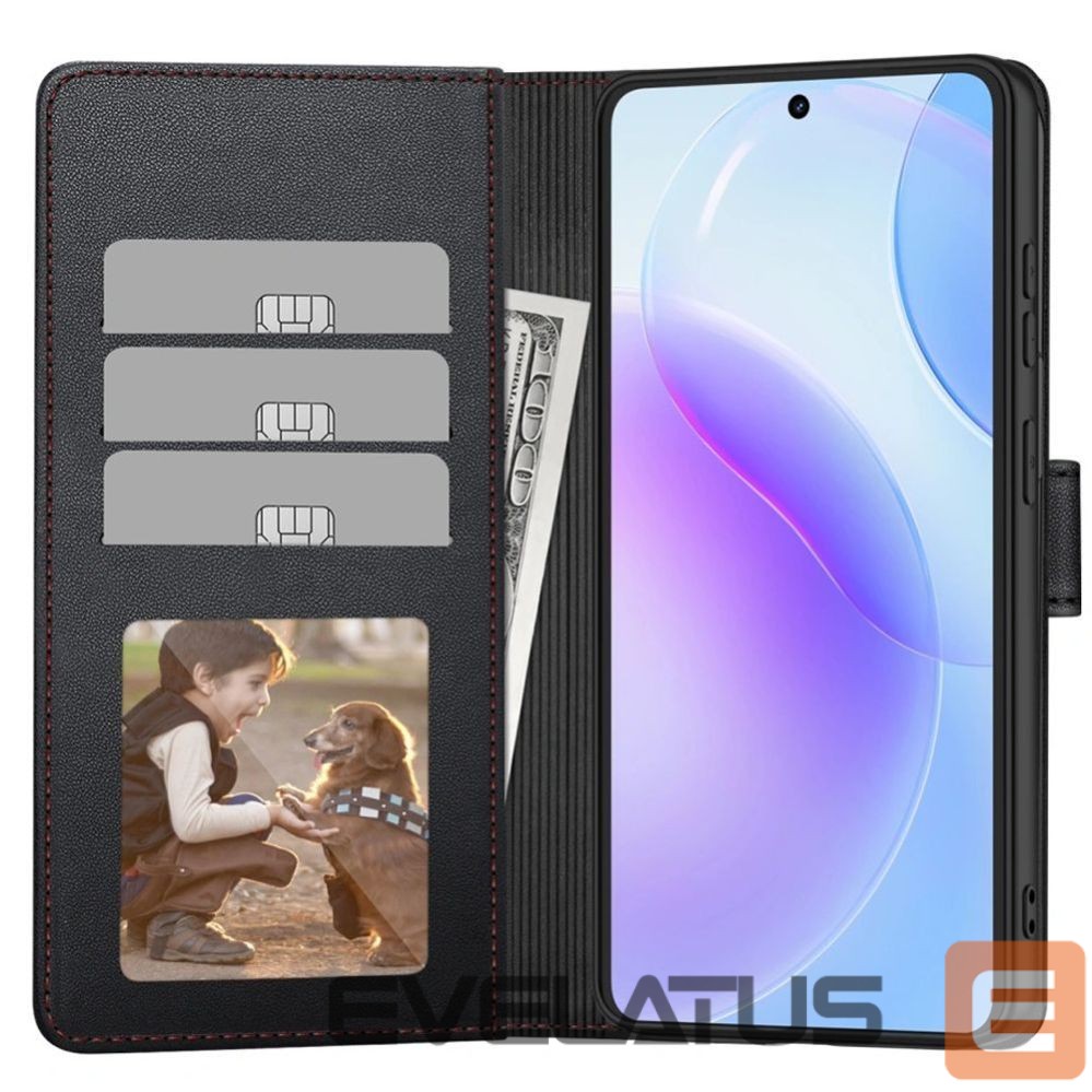 Kitos prekės Tech-Protect Tech-Protect Wallet Case for Samsung Galaxy A57 5G - Black and Red