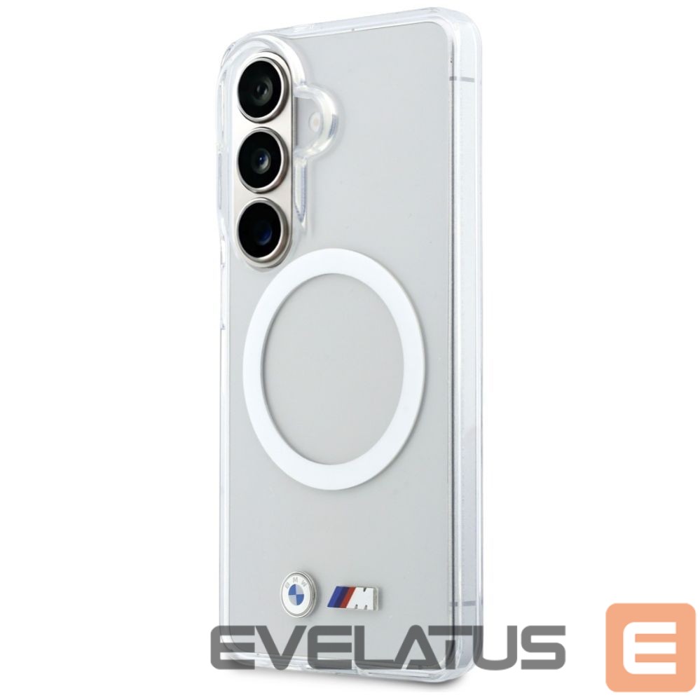Kitos prekės BMW BMW IML Shockproof Metal Logo MagSafe Case for Samsung Galaxy S26 - Transparent