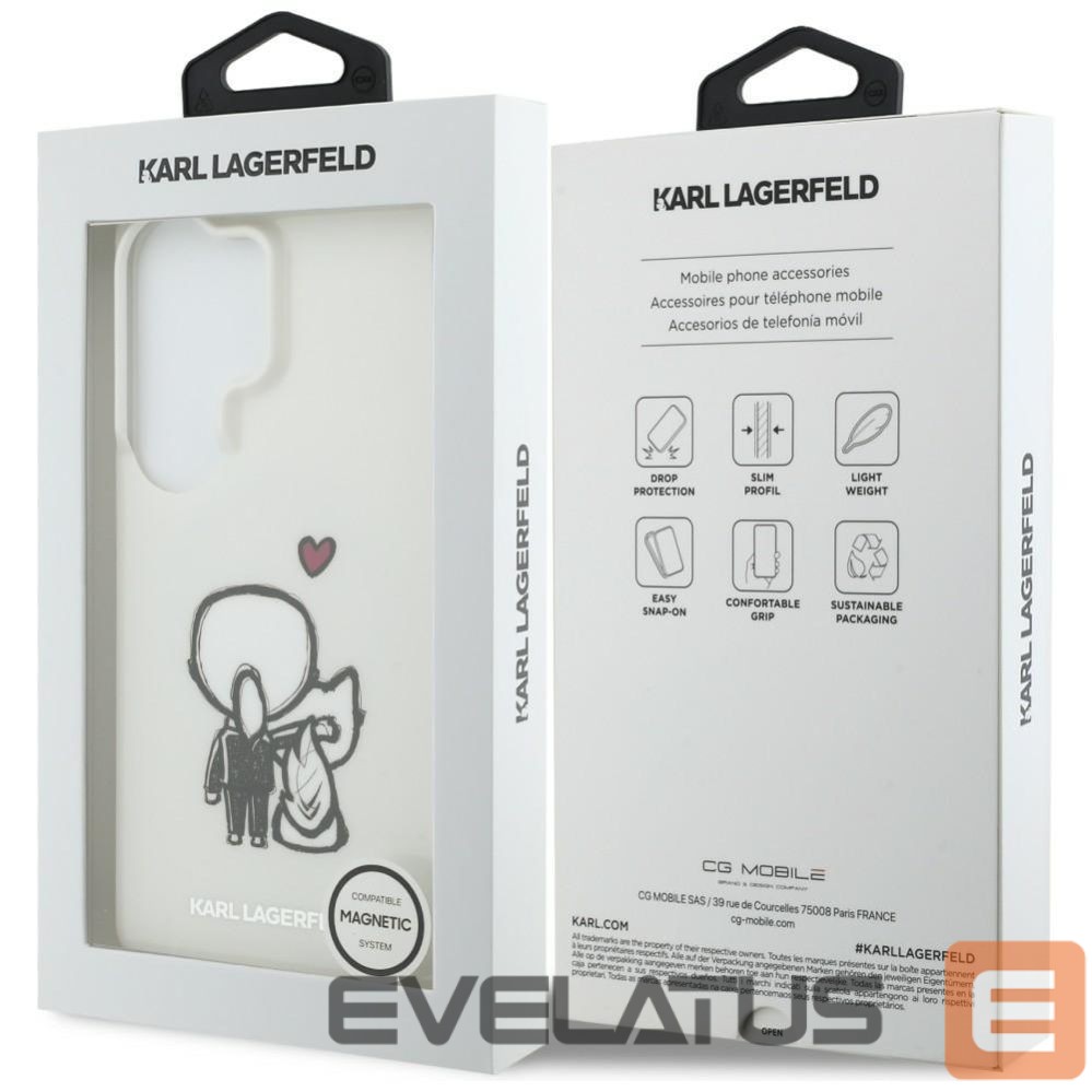 Kitos prekės Karl Lagerfeld Karl Lagerfeld IML Karl&Choupette MagSafe Case for Samsung Galaxy S26 Ultra - Transparent