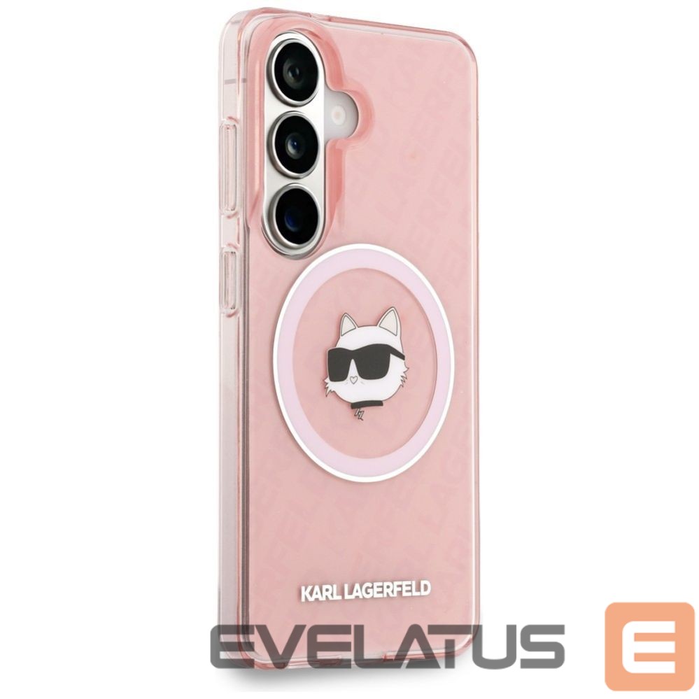 Kitos prekės Karl Lagerfeld Karl Lagerfeld IML Repeated Choupette MagSafe Case for Samsung Galaxy S26 Plus - Pink