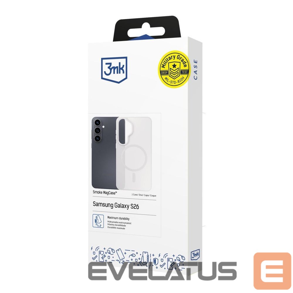 Kitos prekės 3MK 3mk Smoke MagCase for Samsung Galaxy S25 Ultra - White-Translucent