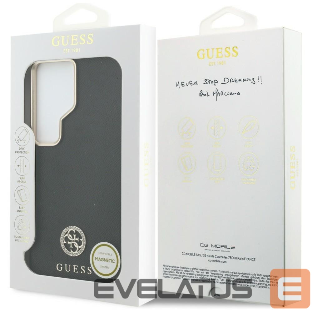 Kitos prekės Guess Reinforced full-screen tempered glass 3mk HardGlass Max Black for Samsung Galaxy S24+