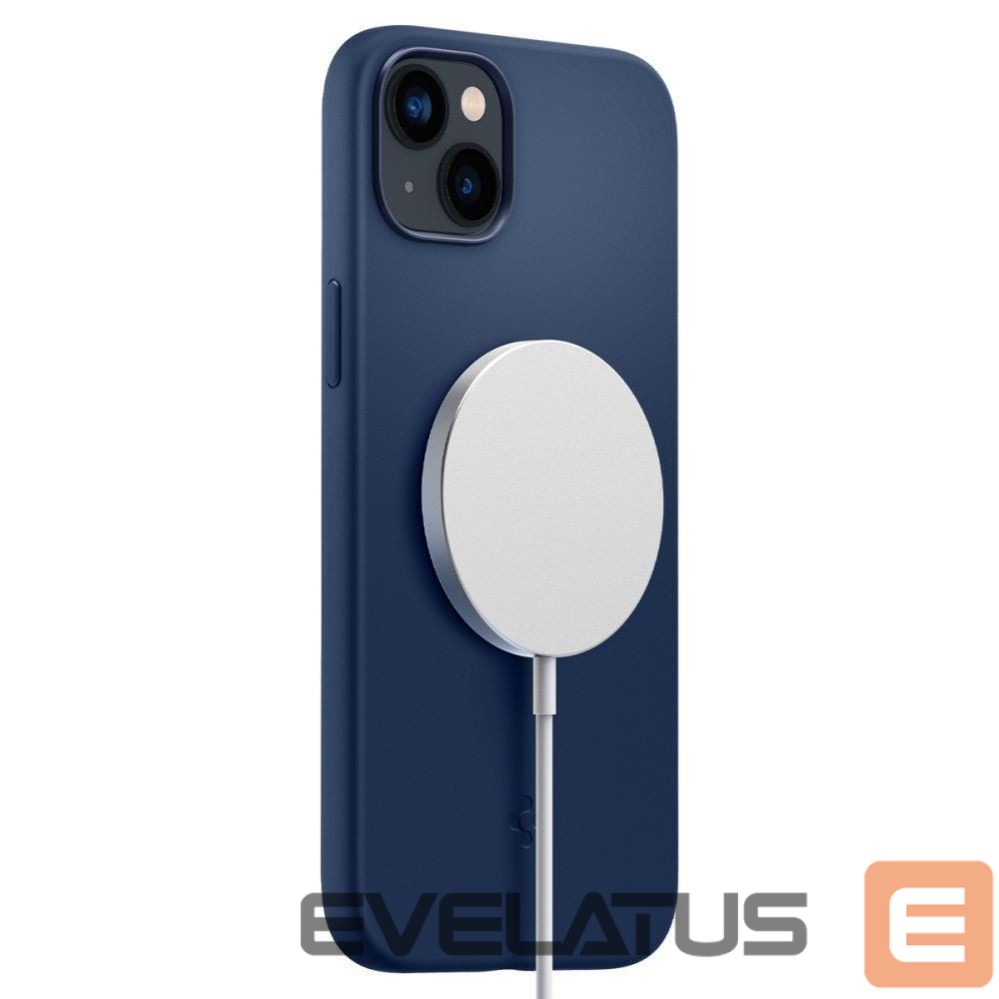 Nugarėlės dėklai Spigen Spigen Silicone Fit Mag Case with MagSafe for iPhone 14 Plus - Blue