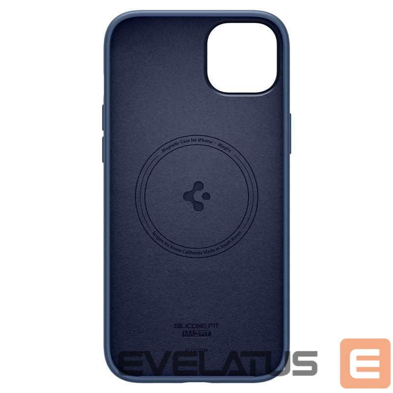Nugarėlės dėklai Spigen Spigen Silicone Fit Mag Case with MagSafe for iPhone 14 Plus - Blue