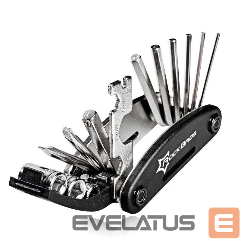 Dviračio priedas Rockbros Rockbros GJ1601 16-in-1 multi-tool for bicycle repair - black