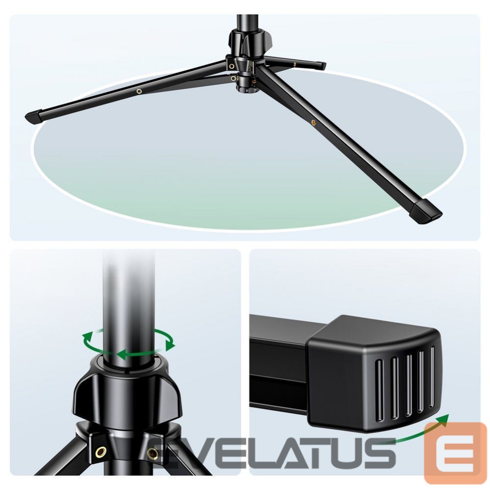 Fotoaparato priedas Ugreen Ugreen LP680 selfie stick with stand and Bluetooth remote control 1.8m - black