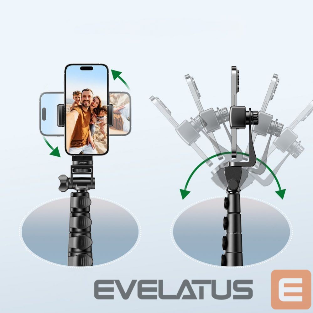 Fotoaparato priedas Ugreen Ugreen LP680 selfie stick with stand and Bluetooth remote control 1.8m - black