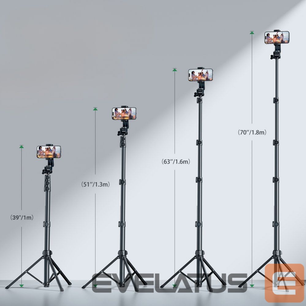 Fotoaparato priedas Ugreen Ugreen LP680 selfie stick with stand and Bluetooth remote control 1.8m - black