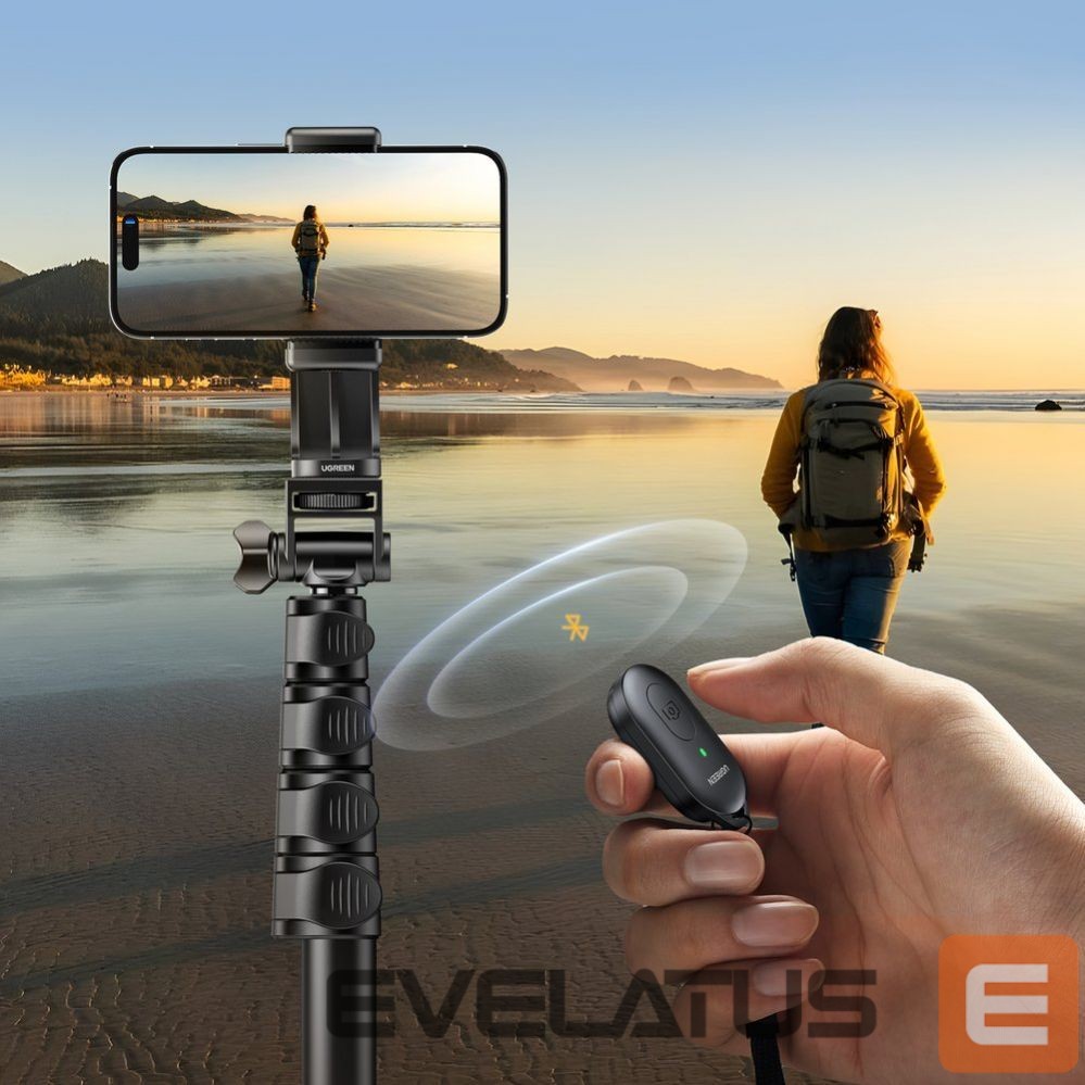 Fotoaparato priedas Ugreen Ugreen LP680 selfie stick with stand and Bluetooth remote control 1.8m - black