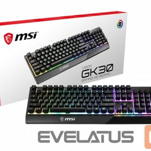 Kompiuterio klaviatūra MSI  Vigor GK30 Gaming Keyboard, US Layout, Wired, Black 