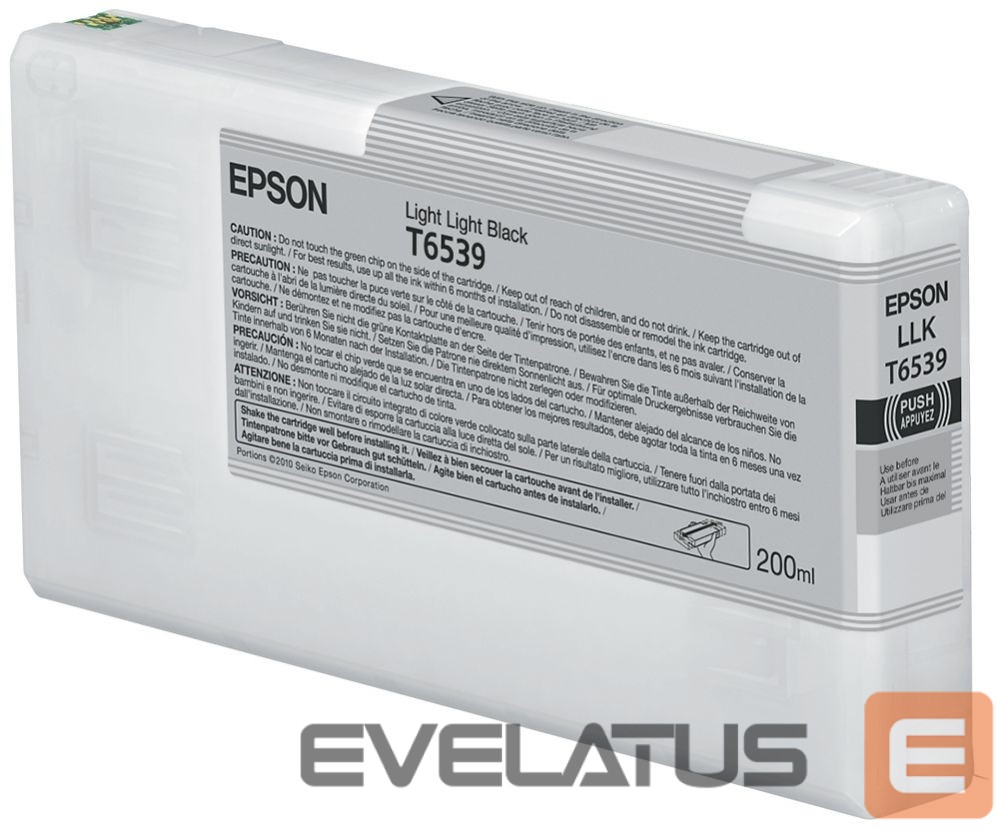 Eksploatacinės medžiagos spausdintuvams EPSON T6539 Ink cartrige, Light light Black, 200 ml