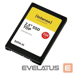 Kietasis diskas SDD Intenso  SSD||256GB|SATA 3.0|SLC|Write speed 500 MBytes/sec|Read speed 520 MBytes/sec|2,5"|3812440 