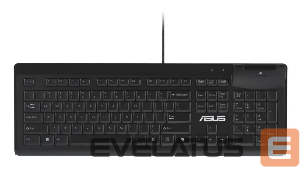 Kompiuterio klaviatūra Asus KEYBOARD KU100 BLACK/EST 90XB05E0-BKB050