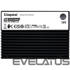 Kietasis diskas SDD Kingston  SSD||SSD series DC3000ME|7.68TB|NVMe|NAND flash technology 3D TLC|Write speed 10000 MBytes/sec|Read speed 14000 MBytes/sec|Form Factor U.2|TBW 14.016 TB|MTBF 2000000 hours|SEDC3000ME/7T6 