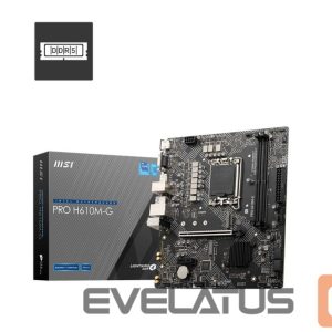 Intel procesoriaus pagrindinė plokštė MSI  Mainboard||Intel H610|LGA 1700|micro ATX|RAM DDR5-SDRAM|2xSlots|1xPCI Express x1 slots|1xPCI Express x16 slots|1xNumber of M.2 (M) slots|PROH610M-G 