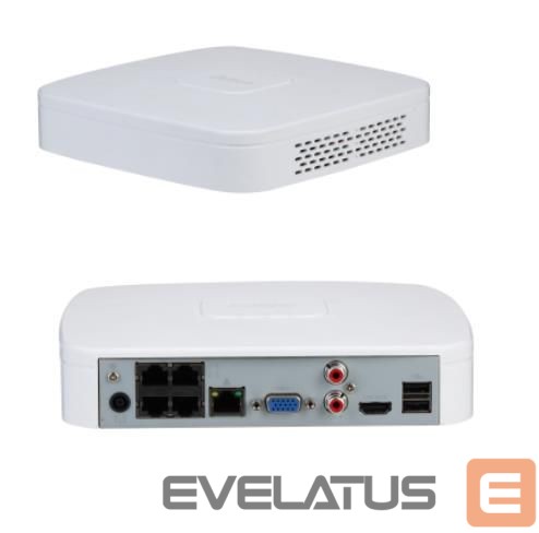 stebėjimo priedai DAHUA NET VIDEO RECORDER 4CH 4POE/NVR4104-P-4KS3