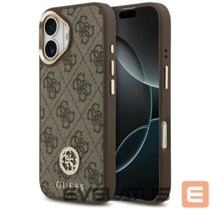 Kitos prekės Guess  Guess 4G Strass Logo MagSafe case for iPhone 17 - brown 