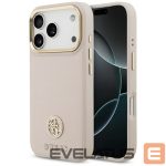 Kitos prekės Guess  Guess Grained Strass Logo MagSafe case for iPhone 17 Pro - pink 