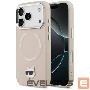 Kitos prekės Karl Lagerfeld  Karl Lagerfeld Choupette Pin MagSafe Case for iPhone 17 Pro Max - Pink 