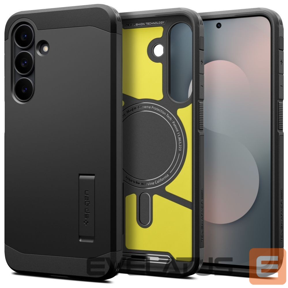 Kitos prekės Spigen Spigen Tough Armor Mag MagSafe Case for Samsung Galaxy S25 FE - Black and Yellow