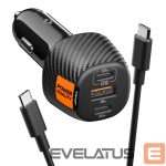 Kitos prekės Spigen  Spigen Essential EV1133 3-port car charger - black 
