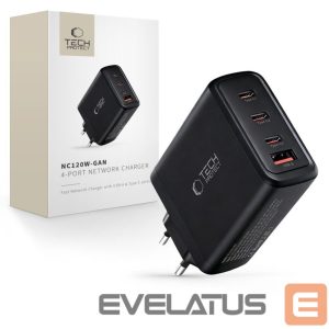 Kitos prekės Tech-Protect  Tech-Protect NC120W-GAN 4-Port 120W Wall Charger - Black 