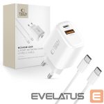 Kitos prekės Tech-Protect  Tech-Protect NCA45W-GAN 2-Port 45W Wall Charger with USB-C Cable - White 