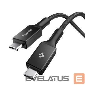 Kitos prekės Spigen  Spigen Essential EB10015CC USB-C / USB-C 100W 150cm Cable - Black 
