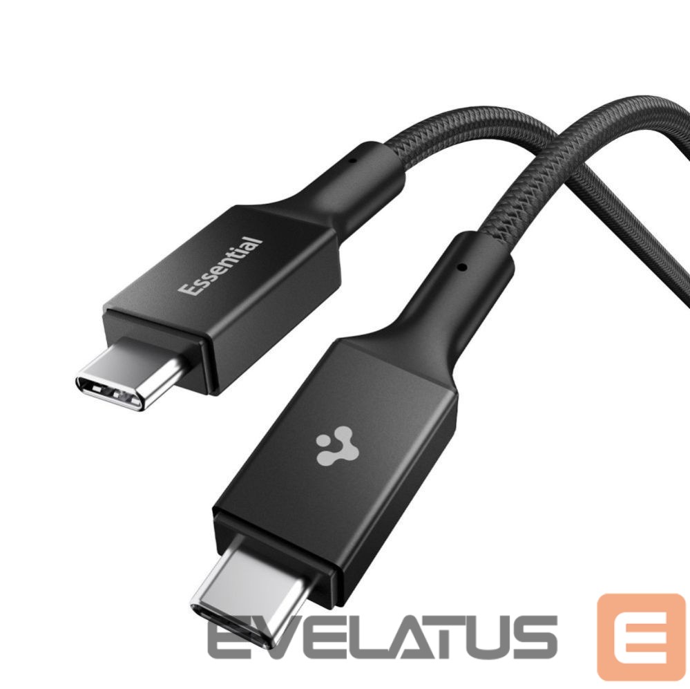 Kitos prekės Spigen Spigen Essential EB10015CC USB-C / USB-C 100W 150cm Cable - Black