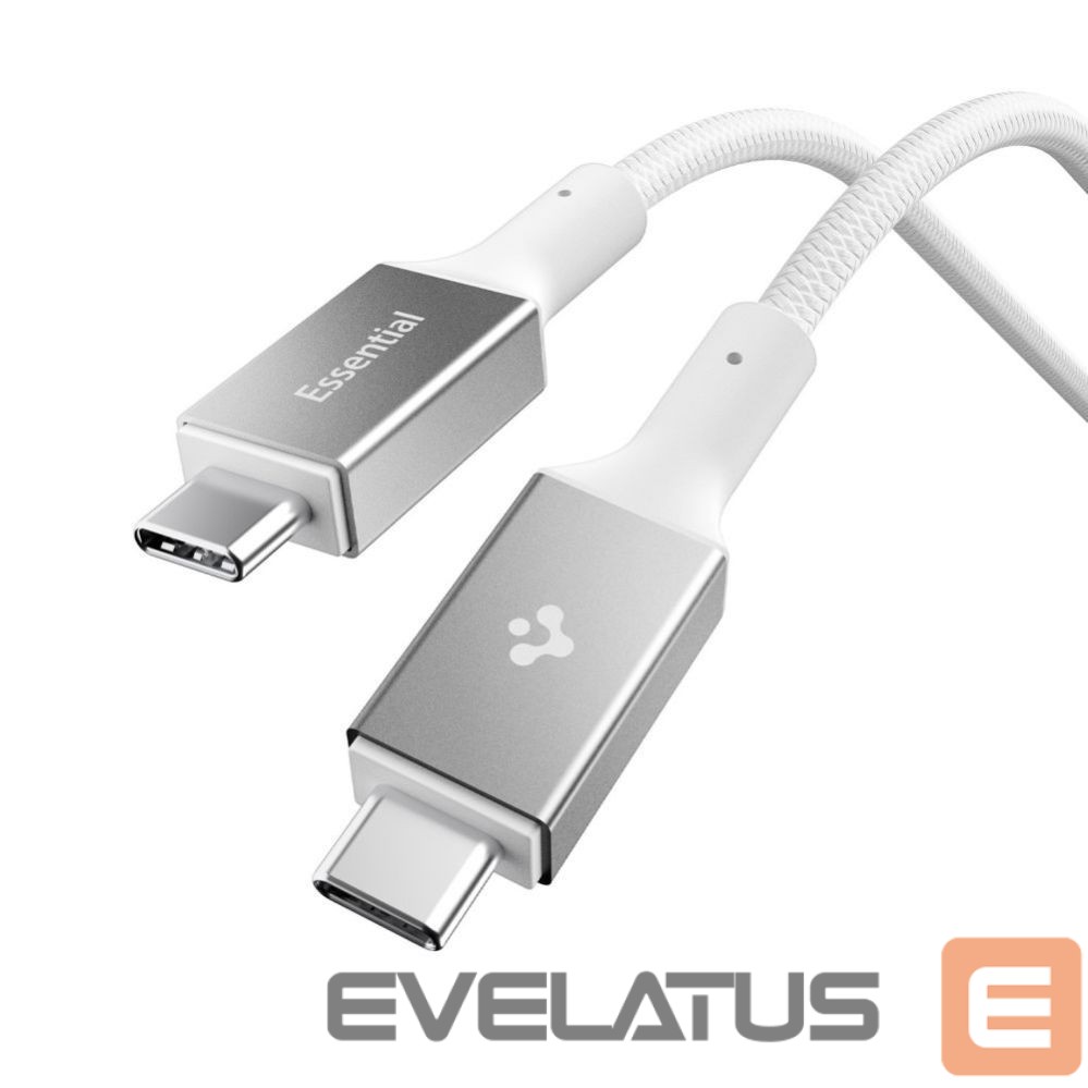 Kitos prekės Spigen Spigen Essential EB10015CC USB-C / USB-C 100W 150cm Cable - White