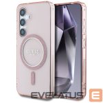 Kitos prekės Guess  Guess Glitter Circle Classic Logo MagSafe Case for Samsung Galaxy S25 Pink 
