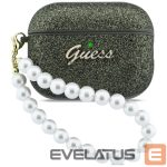 Kitos prekės Guess  Guess Glitter Pearl Strap Case for AirPods Pro 3 - Black and Glitter 