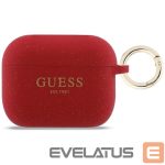 Kitos prekės Guess  Guess Silicone Glitter Ring Case for AirPods Pro 3 - Red and Glitter 